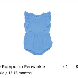 Kyte baby bubble romper in periwinkle